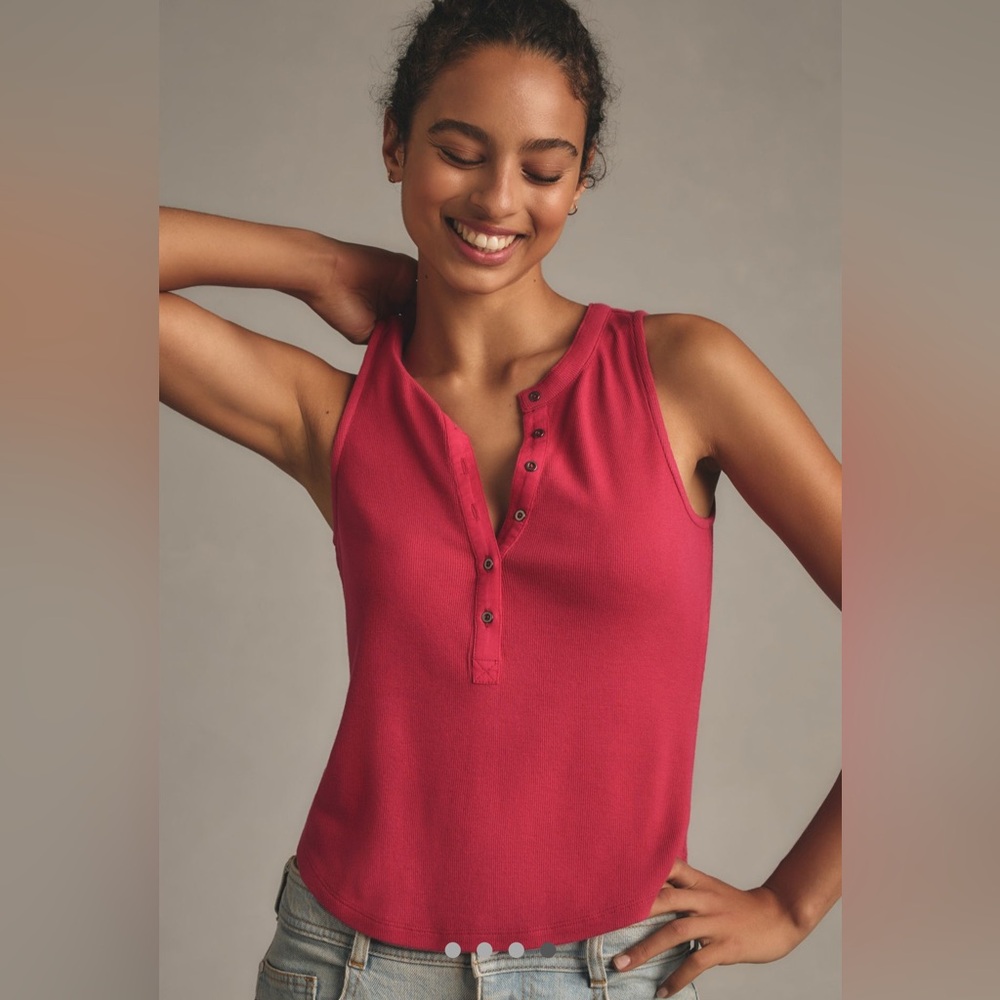 Anthropologie Pilcro Andie Ribbed Tank